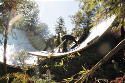 昨日，“嫦娥三號”探測器整流罩殘骸墜落江西遂川。圖/CFP