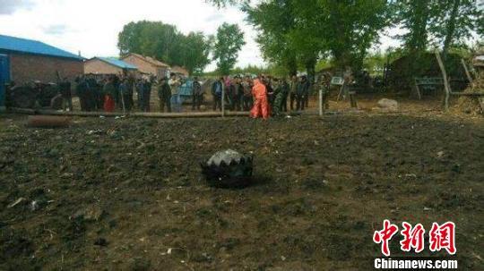 三不明飛行物墜入中國黑龍江境內現場已封鎖（圖）