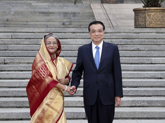 李克強晤孟加拉國總理：推進中孟合作伙伴關(guān)系