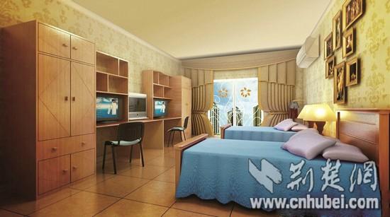 武漢豪華寢室：45平雙人間配空調(diào)熱水花園陽(yáng)臺(tái)