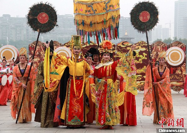 唐代皇家慶典西安重現(xiàn) 民眾感受“盛唐style”