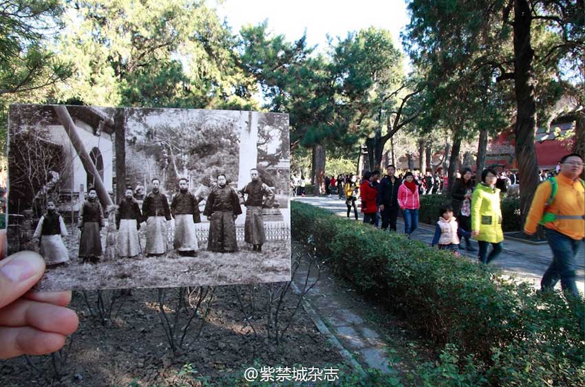 小圖為：1924年，溥儀、潤(rùn)良、毓崇、溥杰、潤(rùn)麒等人在御花園